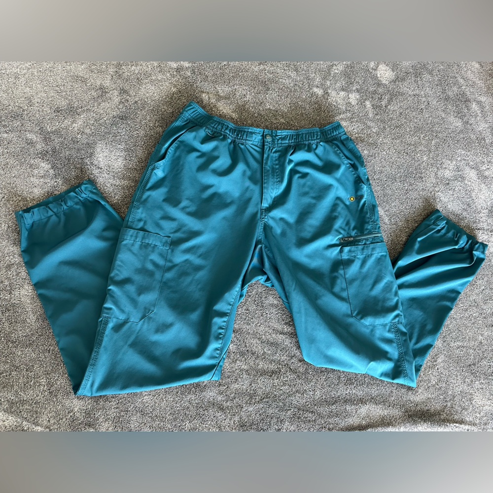 Carhartt Force® Men’s Caribbean Blue Stretch Scrub Bottoms, Medium, C155106 - Picture 2 of 13